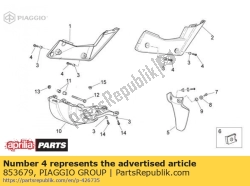 Aprilia 853679, Schroef met flens m6x16 titan, OEM: Aprilia 853679