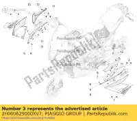 2H000629000XV7, Piaggio Group, carénage gauche fermeture vert aprilia caponord zd4vkb000, zd4vkb001, zd4vkb003, zd4vkb00x, zd4vkb009 zd4vku00 1200 2015 2016 2017, Nouveau