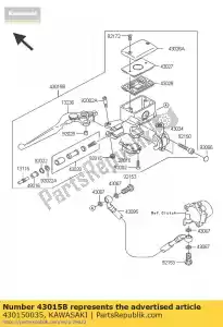 kawasaki 430150035 cylindre-assy-master, clu vn160 - La partie au fond