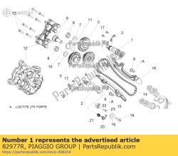Aprilia 82977R, árbol de levas de admisión frontal, OEM: Aprilia 82977R