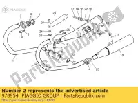 978954, Piaggio Group, lh exhaust pipe moto-guzzi nevada nevada classic ie v 750 2008 2009 2010, New