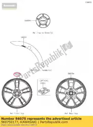 Here you can order the pattern,wheel,green,6x14 en650 from Kawasaki, with part number 560750177: