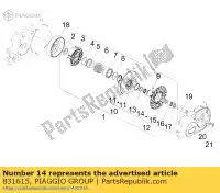 831615, Piaggio Group, ?o?ysko aprilia gilera  gp mana mxv na rxv rxv sxv srv sxv zapm55103, zd4m55104, zapm55104 zd4rc000, zd4rca00, zd4rc001, zd4rcc00 zd4rcb00, zd4rcc01, zd4rce00 450 550 800 850 2006 2007 2008 2009 2010 2011 2012 2016 2017 2018 2019, Nowy