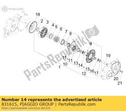 Aprilia 831615, ?o?ysko, OEM: Aprilia 831615