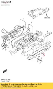 suzuki 2747110G00 capa, gea final - Lado inferior