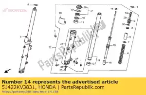 Honda 51422KV3831 regelaar, veer (showa) - Onderkant