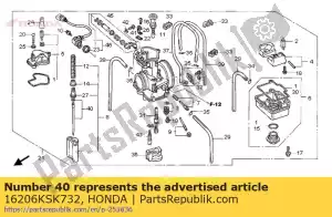 Honda 16206KSK732 needle set, jet (6dgy26-6 - Bottom side
