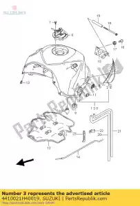 Suzuki 4410021H40019 tank, brandstof - Onderkant