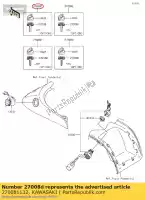 270081132, Kawasaki, cerradura con llave, en blanco klf300-b1 kawasaki  brute force kfx klf kvf 300 360 400 450 650 700 750 2000 2001 2002 2003 2004 2005 2006 2007 2008 2009 2010 2011 2012 2013 2014 2015 2016 2017 2018 2019 2020 2021, Nuevo