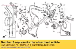 Aquí puede pedir interruptor de montaje., arrancador de Honda , con el número de pieza 35150KSC671: