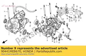 Honda 90441MEB670 placa, soporte de rodamiento - Lado inferior