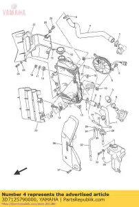 yamaha 3D7125790000 manguera 4 - Lado inferior