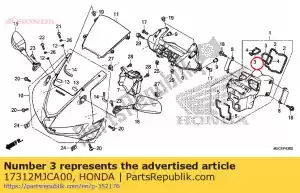 Honda 17312MJCA00 selo b, duto de entrada de ar - Lado inferior