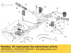 Qui puoi ordinare trasmissione a leva gas da Piaggio Group , con numero parte 2B000822: