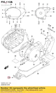 suzuki 09409083135PK clipe (preto) - Lado inferior