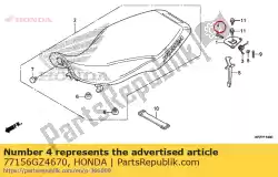 Qui puoi ordinare perno, gancio per sedile da Honda , con numero parte 77156GZ4670: