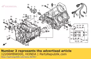 honda 12206MBW000 parafuso, vedação, 14 mm - Lado inferior