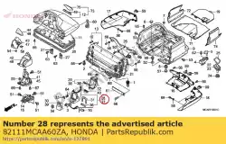 Qui puoi ordinare esterno, r. Tasca posteriore * nh1 * (nh1 nero) da Honda , con numero parte 82111MCAA60ZA: