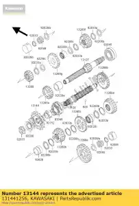 kawasaki 131441256 sprocket-output,16t zx750-p1 - Bottom side