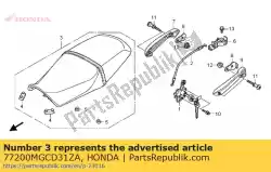 Here you can order the no description available at the moment from Honda, with part number 77200MGCD31ZA: