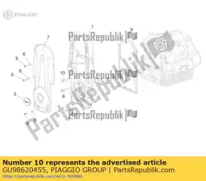 Piaggio Group GU98620455 parafuso sextavado m8x55 - Lado inferior