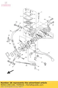 yamaha 904011081100 bolt, union - Bottom side