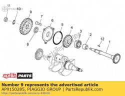 Aprilia AP9150285, Rozrz?d z = 40, OEM: Aprilia AP9150285