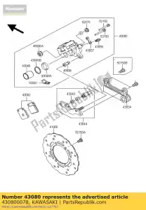 Kawasaki 430800078 zespó? zacisku, rr - Dół