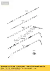 kabel-gasklep, opening zr750-j van Kawasaki, met onderdeel nummer 540120118, bestel je hier online: