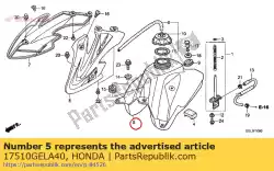 Aquí puede pedir depósito de combustible de Honda , con el número de pieza 17510GELA40:
