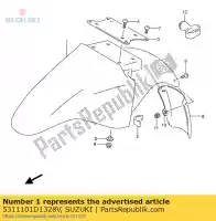 5311101D1328V, Suzuki, garde-boue avant suzuki gs  e eu gs500eu gs500eeu gs500e 500 , Nouveau