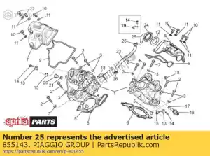 Piaggio Group 855143 brida de soplado - Lado inferior