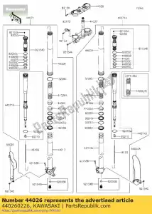 kawasaki 440260226 01 spring-front fork,k=4.8n/mm - Bottom side