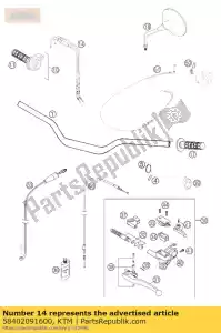 ktm 58402091600 thrott.cable 'open-close - Bottom side