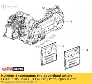 aprilia CM1457105 motor cpl. - Onderkant