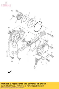 yamaha 1S7E24280000 gasket, housing co - Bottom side