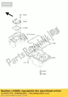 110601702, Kawasaki, junta, tampa de respiro kawasaki ZX ninja r rr 750 7, Novo