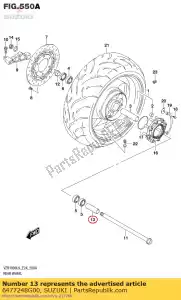 Suzuki 6477248G00 espaciador, eje trasero - Lado inferior