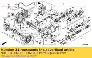 Honda 90130KPM000 bolt, flange, 10x100 - Bottom side