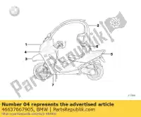 46637667905, BMW, boczna os?ona, lewa, zagruntowana bmw c1 125 200 2000 2001 2002 2003 2004, Nowy