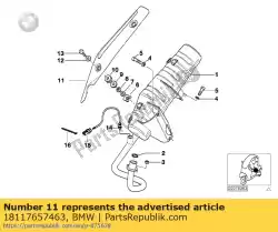 Here you can order the uitlaat deksel from BMW, with part number 18117657463: