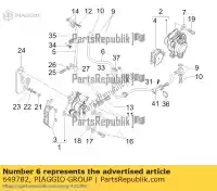 649782, Piaggio Group, elastyczny przewód hamulca tylnego piaggio beverly mp x x evo x8 zapm36401 zapm36601 125 200 250 300 400 2004 2005 2006 2007 2008 2009 2016, Nowy