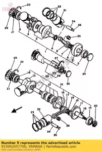 yamaha 933062057700 rodamiento (1kt) - Lado inferior