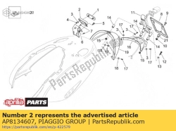 Aprilia AP8134607, Support de réflecteur, OEM: Aprilia AP8134607