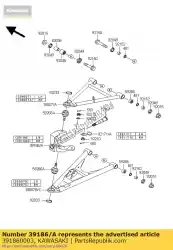 knokkel, lh van Kawasaki, met onderdeel nummer 391860003, bestel je hier online: