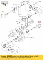 230370199, Kawasaki, lamp-assy-signal, rr, rh ej800ab kawasaki  w 800 2011 2012 2013 2014 2016 2018, Nowy