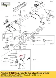 Qui puoi ordinare dado, regolazione del filo del bullone kx250- da Kawasaki , con numero parte 922100167: