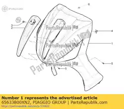 Qui puoi ordinare scudo anteriore da Piaggio Group , con numero parte 65633800XN2: