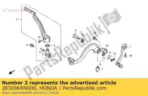 honda 28300KRN000 conjunto de brazo, pateador de arranque - Lado inferior