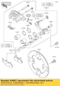 Kawasaki 430570552 cap-breather - Bottom side